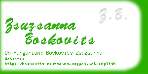 zsuzsanna boskovits business card